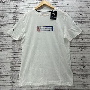 Puma BMW Motorsport T Shirt Men's Medium White Graphic Tee NEW